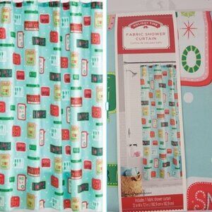 Holiday Time HOLIDAY GREETINGS Graphic Fabric Shower Curtain - 72”x 72”